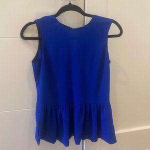 Zara royal blue peplum top